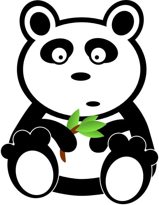 Panda Lowe 555px - Cartoon Panda Bear Shower Curtain (555x716)
