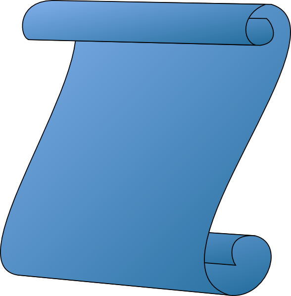 Scroll Clipart Blue (588x598)