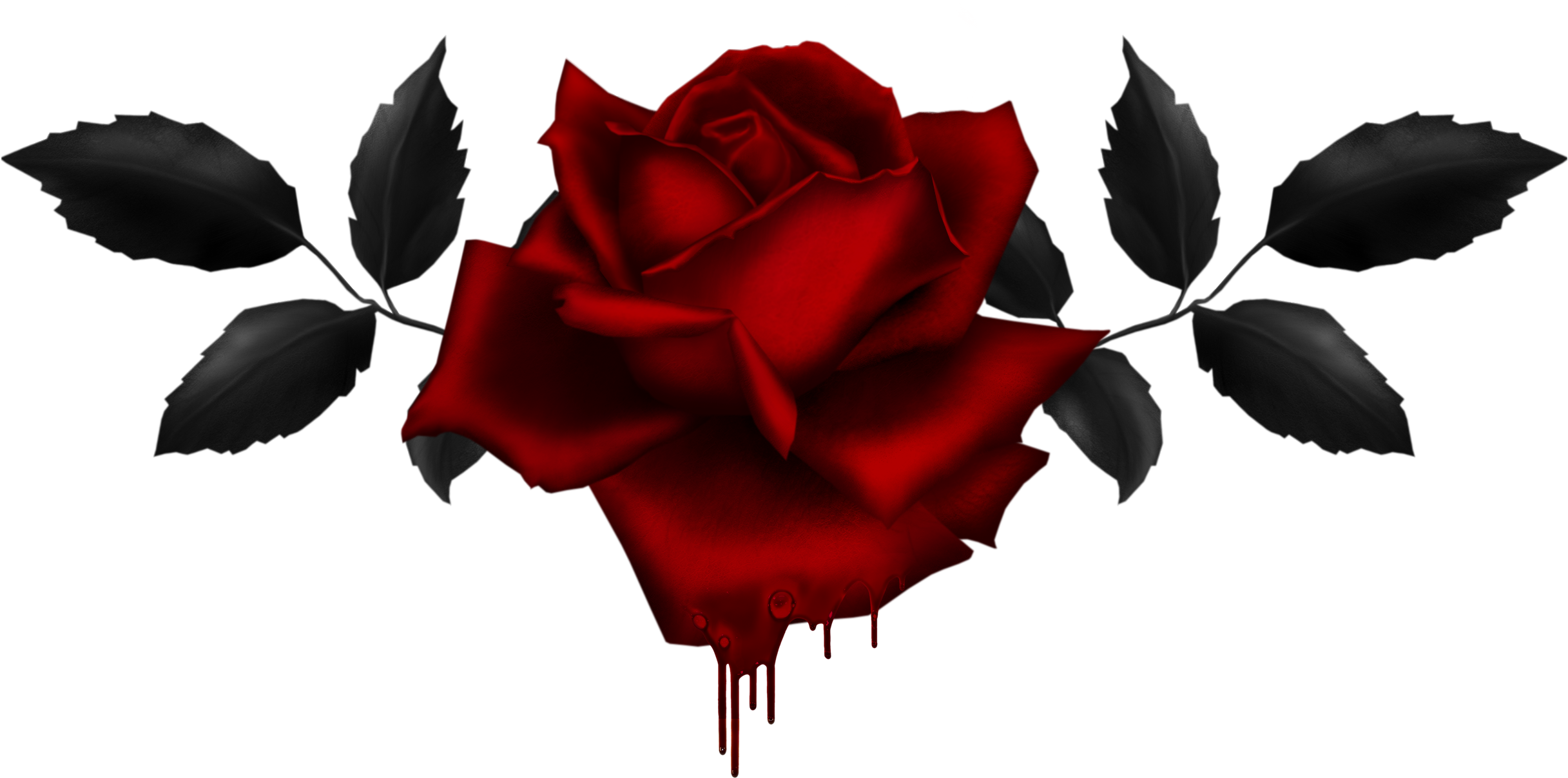 Gothic Rose Png Image - Gothic Rose Png (2544x1243)