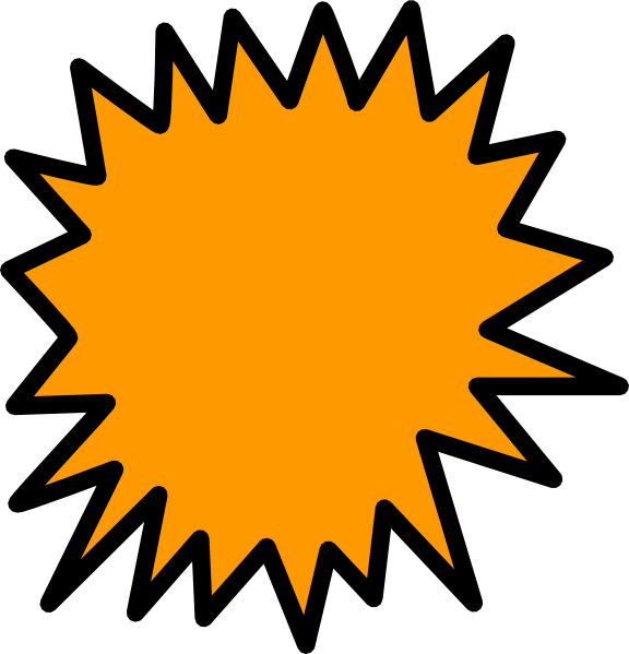 Orange Comic Callout Clip Art At Clkercom Vector Online - Orange Spiky Speech Bubble (576x599)