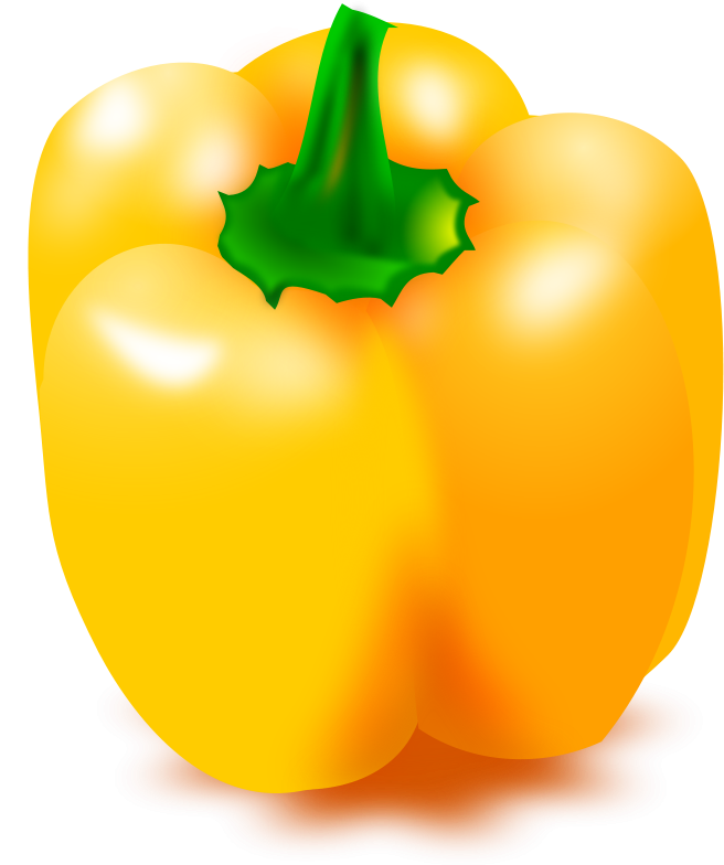 Loco Clip Art Download - Yellow Bell Pepper Clipart (685x800)
