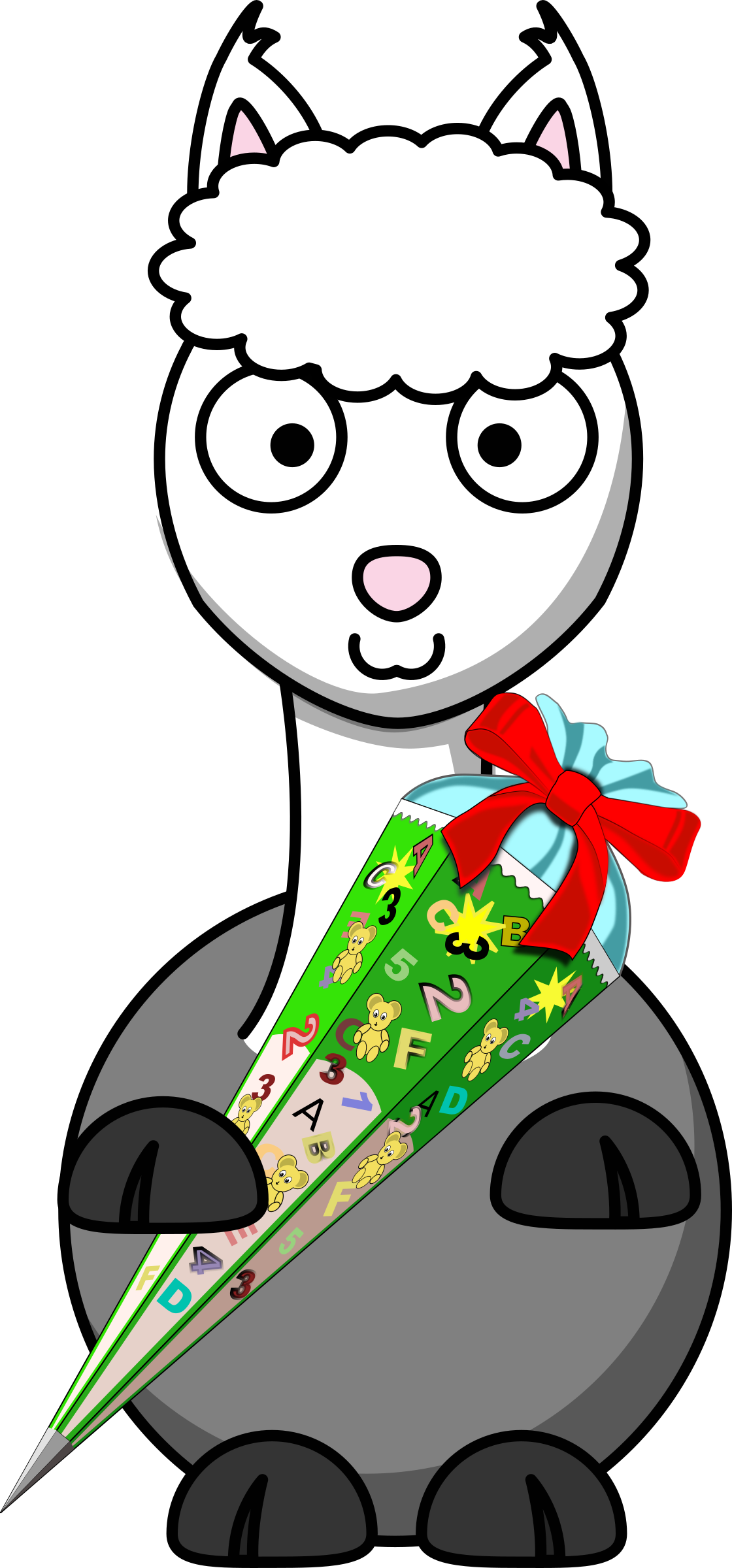 Big Image - Cute Cartoon Llama (1120x2400)