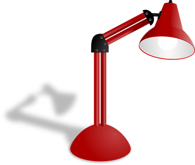 Tischlampe Lampe Nacht Büro Rot Tischlampe - Red Lamp Clipart (402x340)