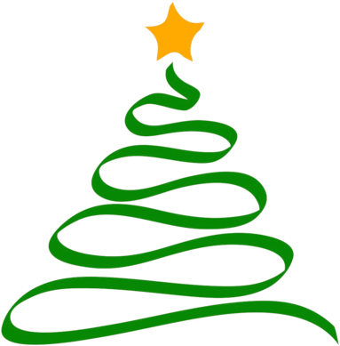Andacht Zum Heiligen Abend - One Line Christmas Tree (400x426)