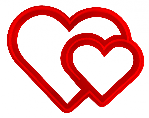 Ausstechform "doppeltes Herz" - Doppeltes Herz Png (600x474)