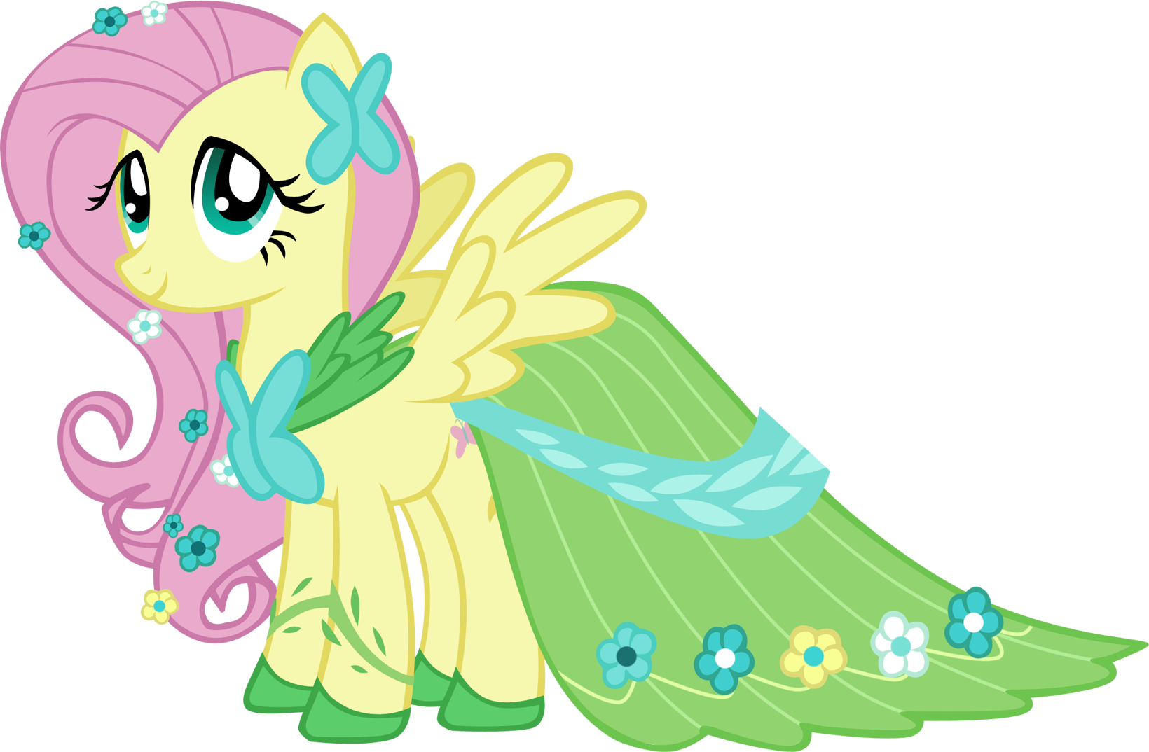 Fluttershy Pony Tail Power Fluttershy Wp By Alicehu - Little Pony Friendship Is Magic (1640x1074)
