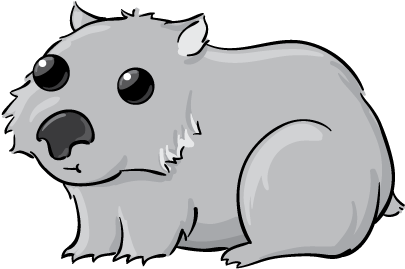 Cartoon Wombat - Wombat Clipart (432x323)