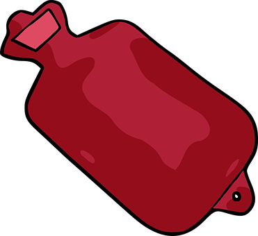 ร้อน, น้ำ, ขวด, กล้ามเนื้อ, ความเจ็บปวด - Hot Water Bottle Clipart (371x340)