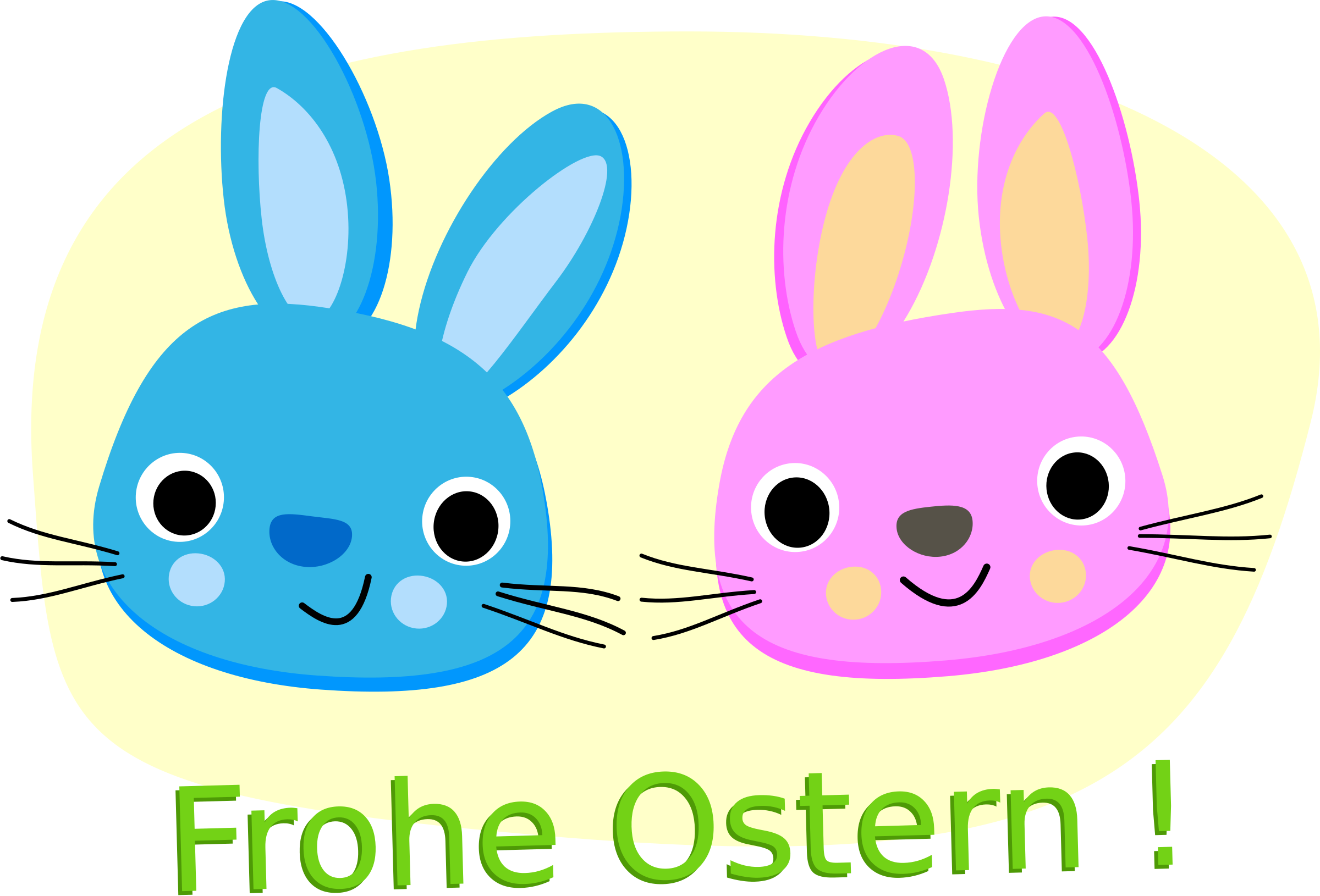 Frohe Ostern - Rabbit Happy Easter (2400x1630)