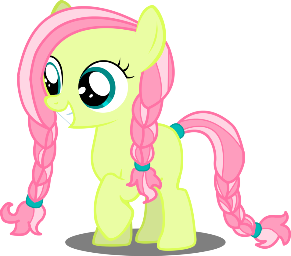 Pink Flower Clipart Mlp - My Little Pony Braided Hair (954x838)