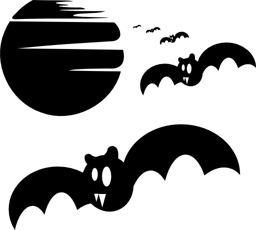 Halloween Pictures Bats - Halloween Silhouettes Transparent (512x460)