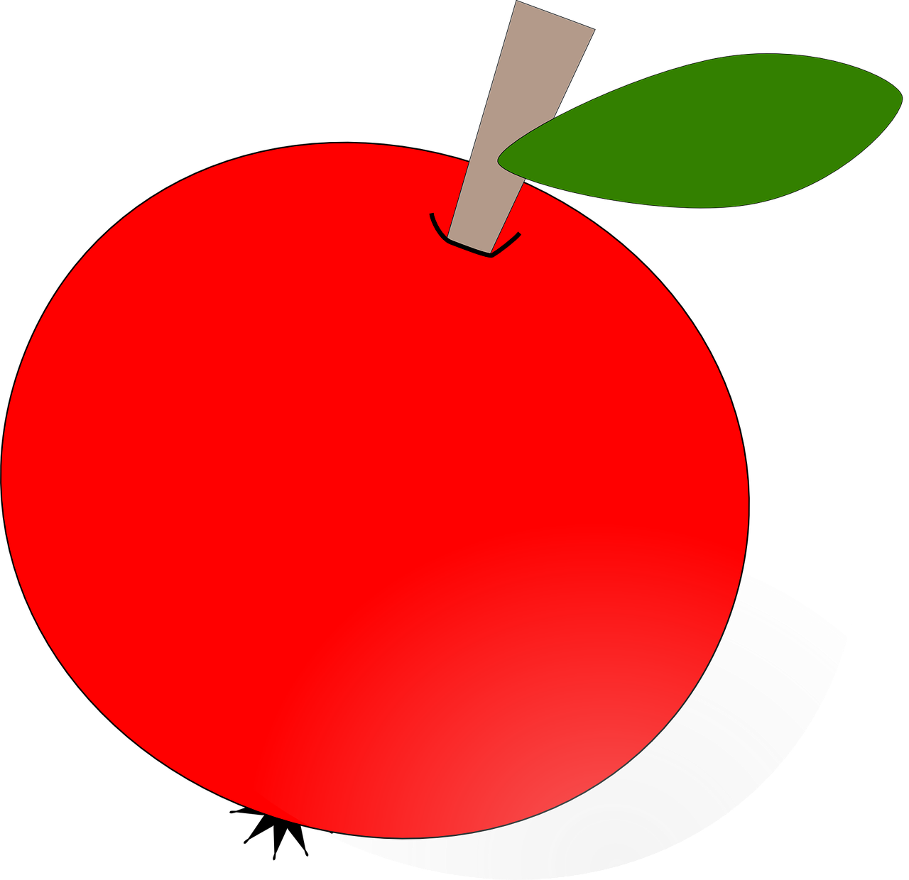 Apple, Fruit, Red - Fruit Cartoon Of Apple (1280x1240)