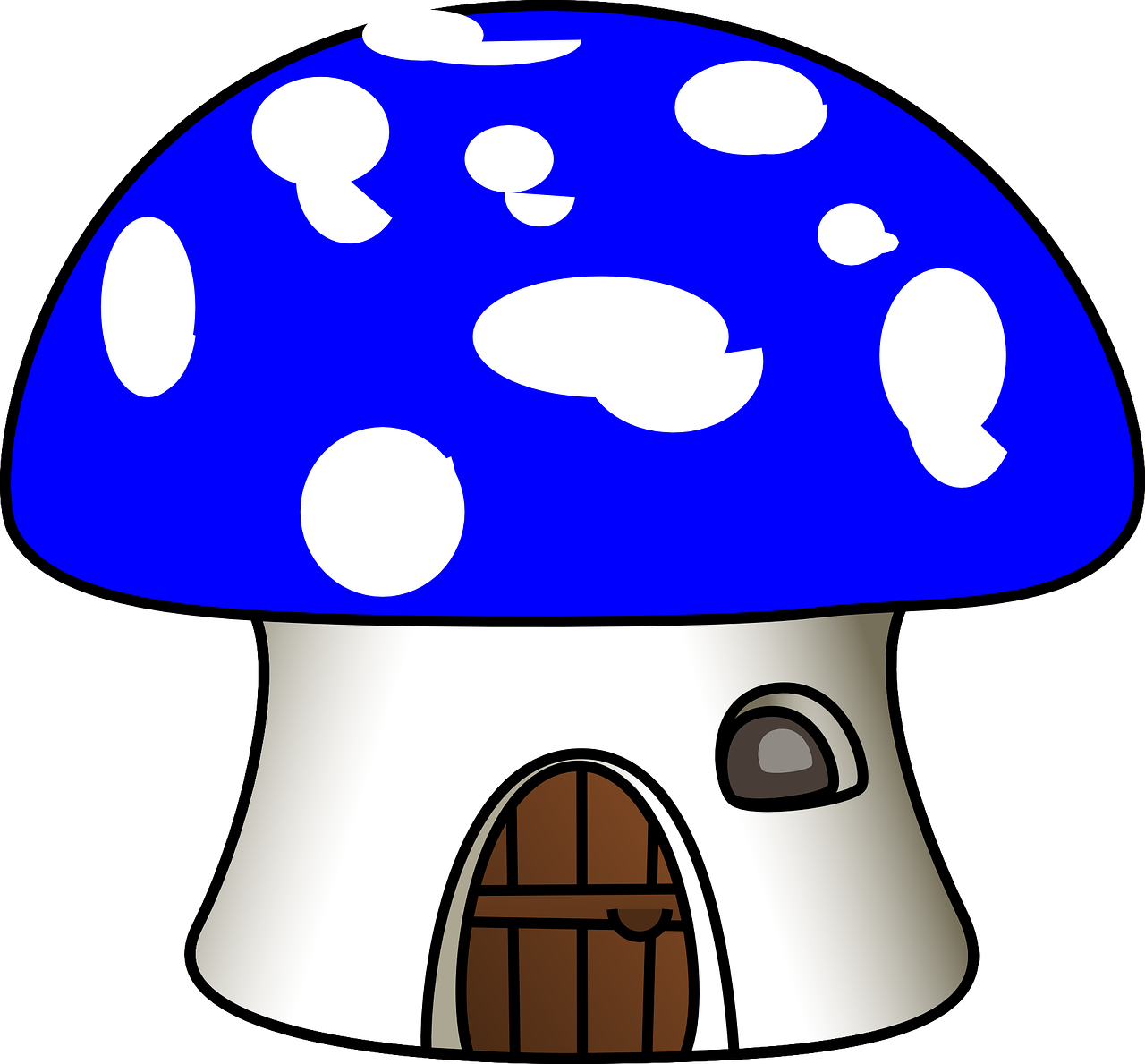 Pilz, Haus, Iglu, Tür, Ventilator - Cartoon Mushroom House (1280x1189)
