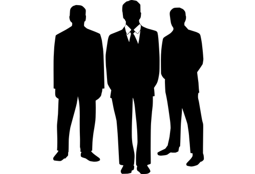 Geschäftsleute Schwarz Männer Geschäft Gru - Men In Black Symbol (498x340)