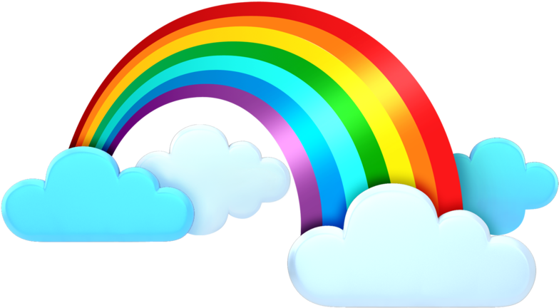 Am Regenbogen In Kleve - Cloud And Rainbow Png (1000x562)