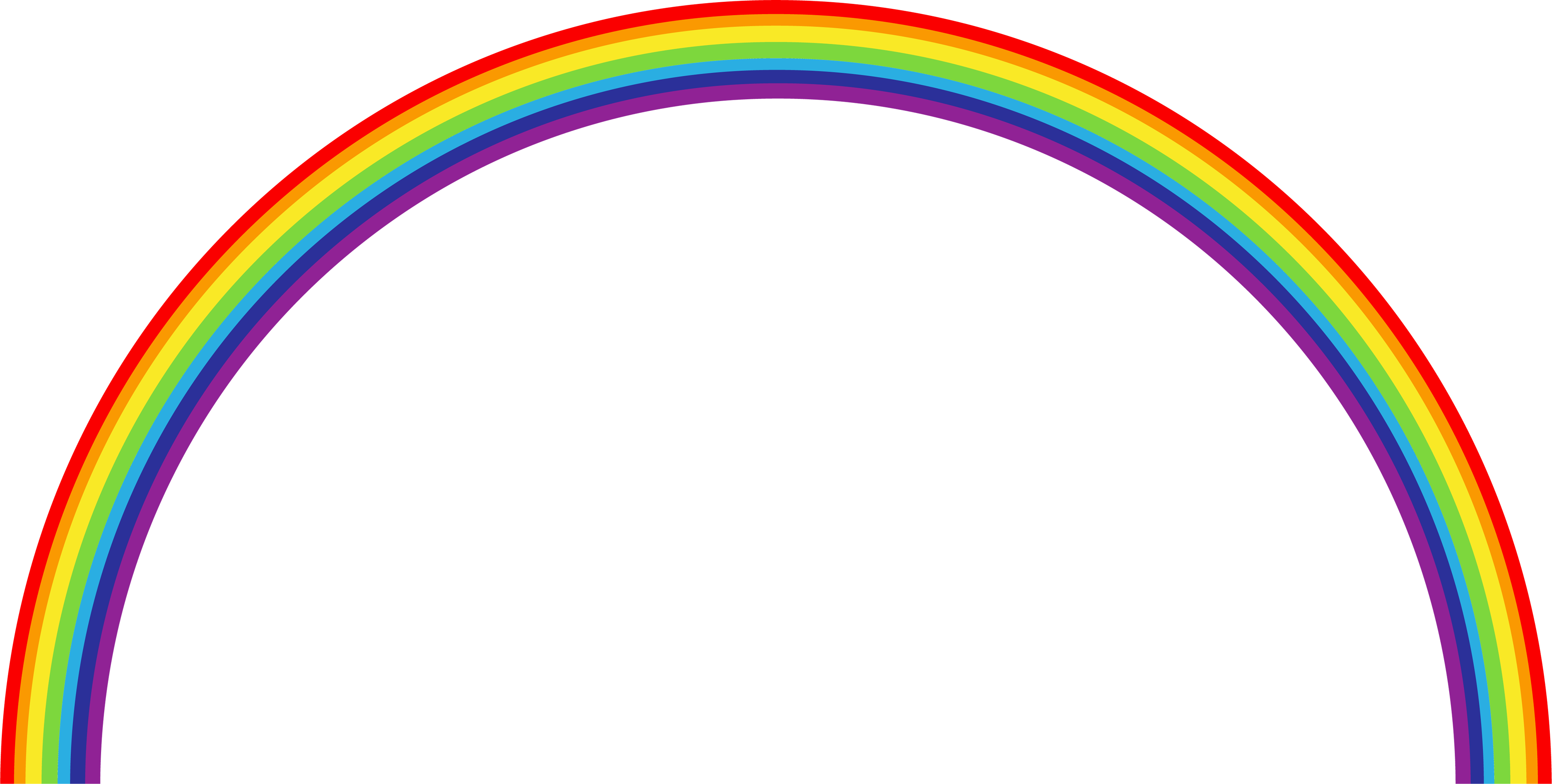 Rainbow Png5576 - Rainbow Transparent (3500x1769)