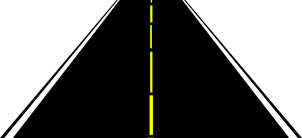 Road Clipart Png - Highway Vector Png (600x275)
