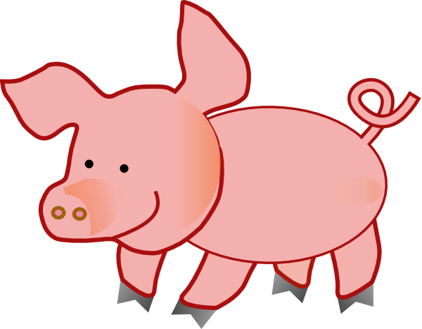 Small Pig2 Clip Art At Clkercom Vector Online - Pig Clip Art (600x467)