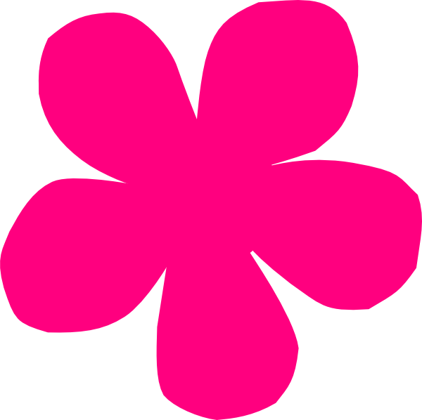 Cute Pink Flower Clipart - Pink Blob (600x598)