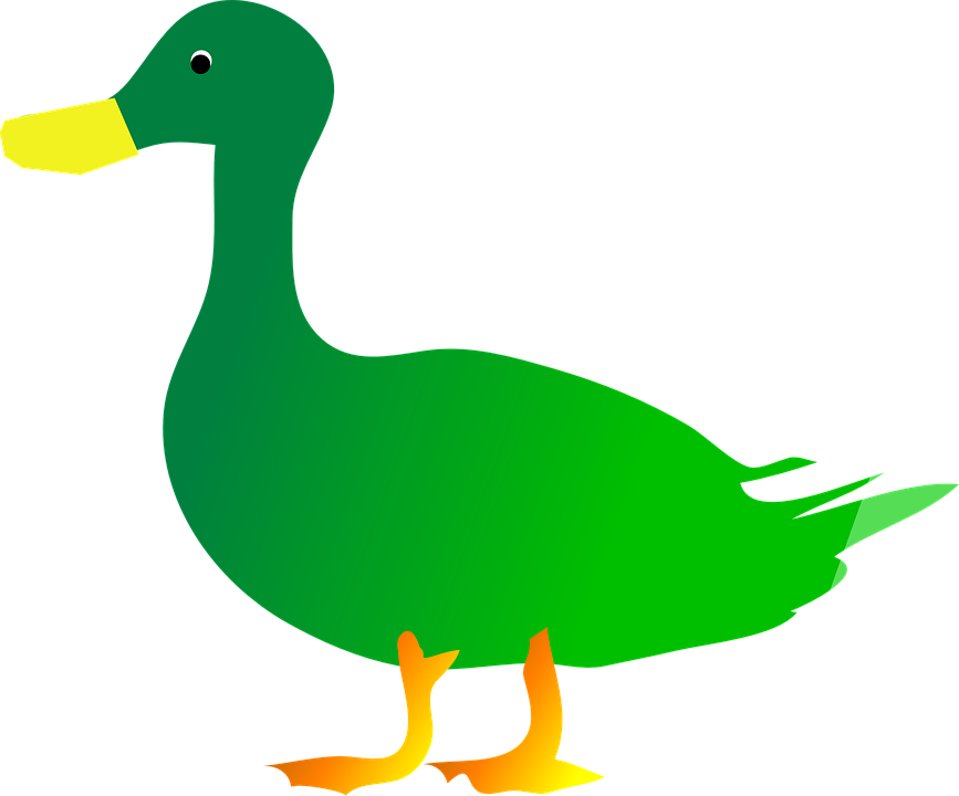 Green Duck Svg Downloads - Green Duck Clipart (867x720)
