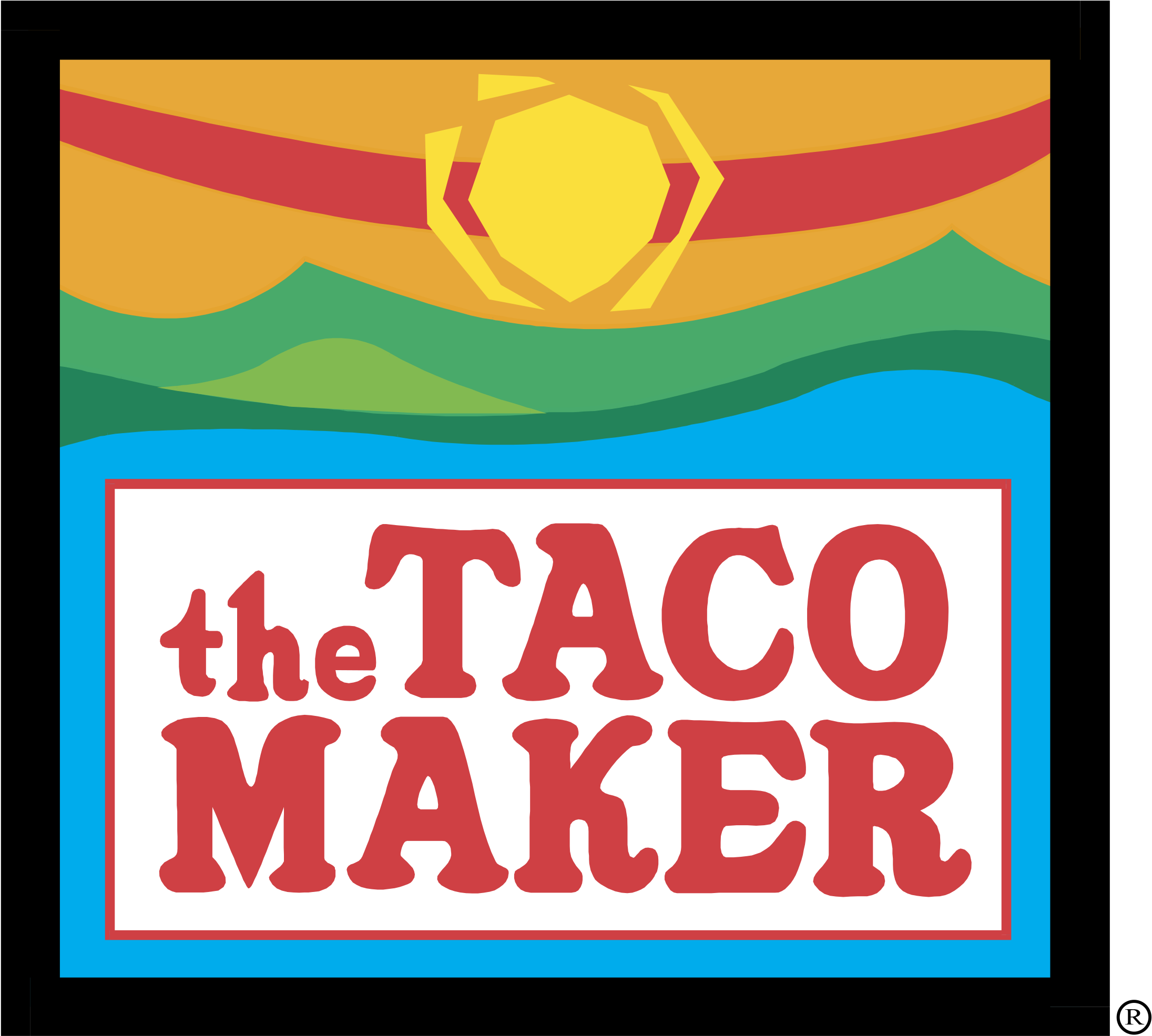 The Taco Maker Logo Black And White - Taco Maker (2400x2400)