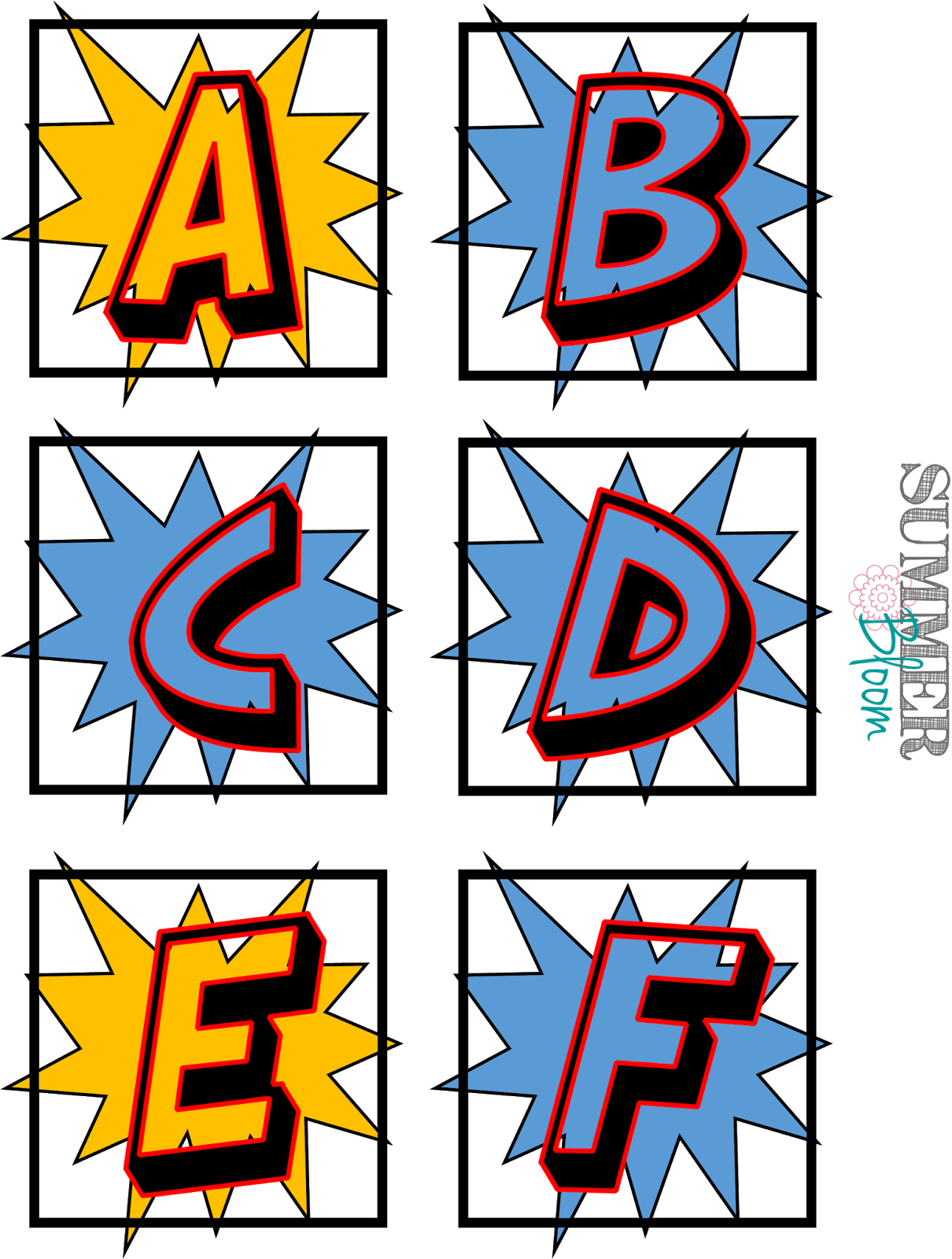 Superhero Word Wall Alphabet - Super Hero Lettering (1210x1600)