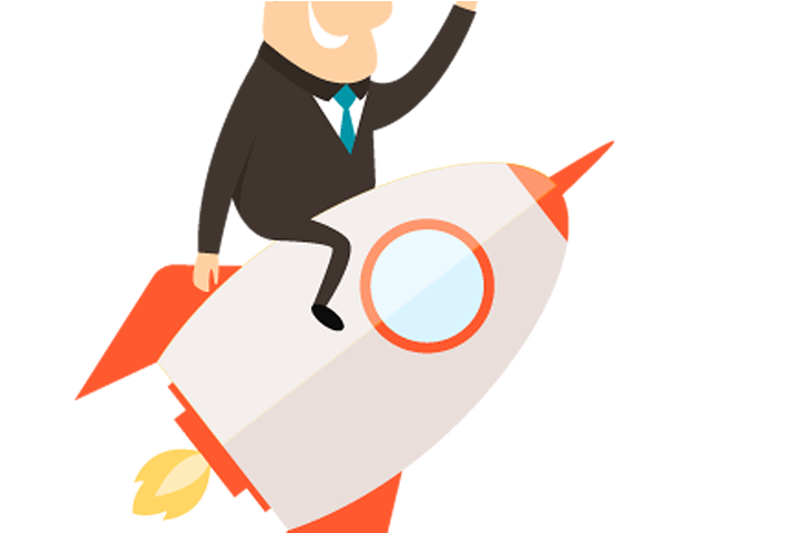Corporate Logo Design - Sitting On Rocket Cartoon (809x480)