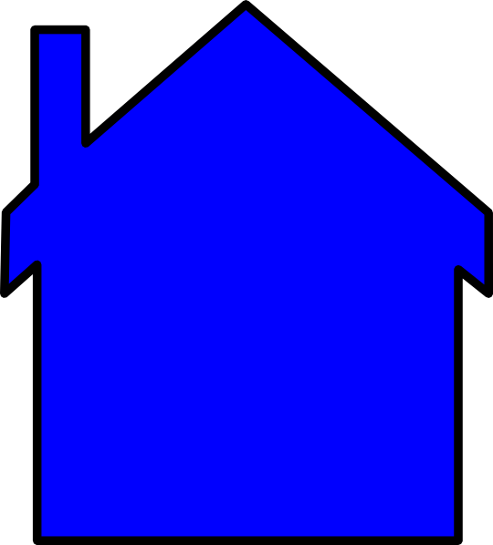 Blue House Clipart (540x598)