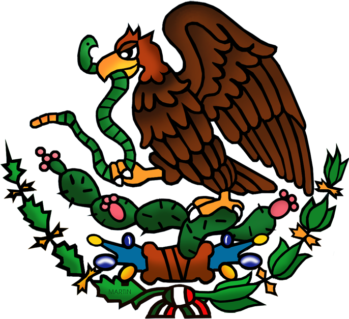 National Emblem - Mexican Flag Cartoon (716x648)