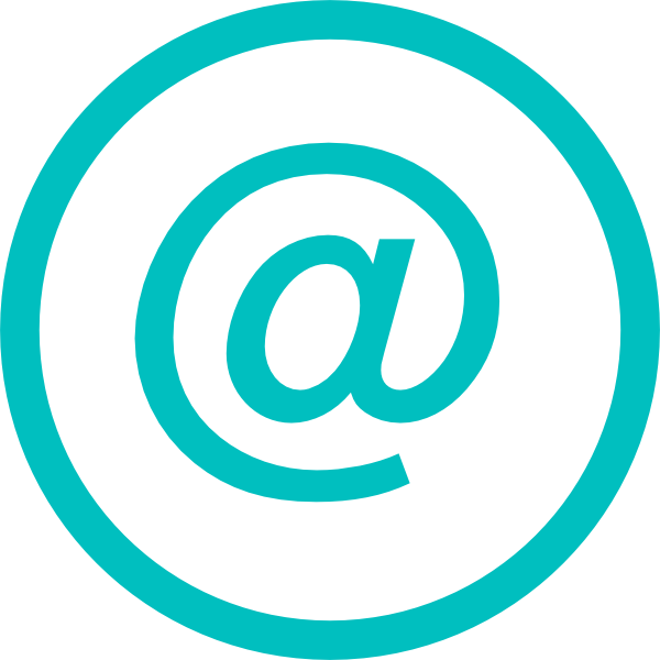 Teal Email Logo Clip Art At Clker - Portrait Of A Man (600x600)