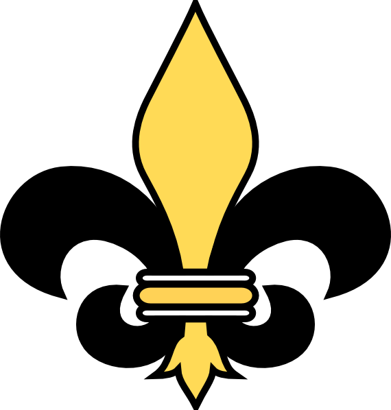 Fleur De Lis Outline - Fleur De Lis Clip Art (570x598)
