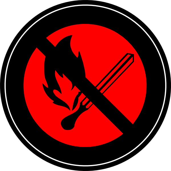 No Fire Logo 2 Clip Art At Clker - No Fire Vectors Png (600x600)