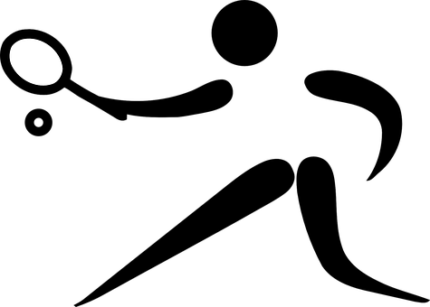 Tennis Sports Pictogram Logo Olympics Olym - Sports Pictogram (475x340)