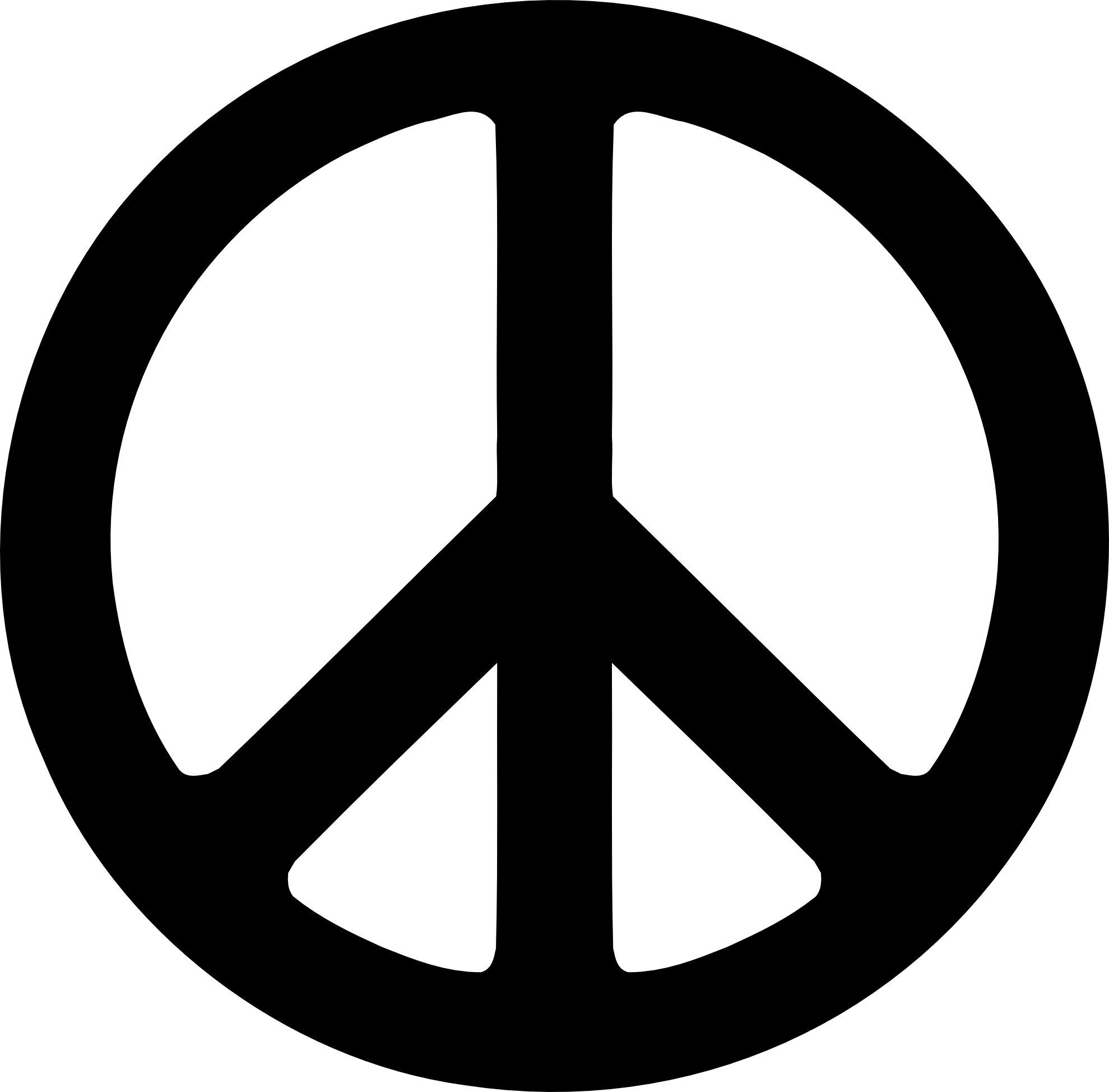 Black Peace Symbol Fav Wall Paper Background 555px - Peace Sign Png (2222x2187)