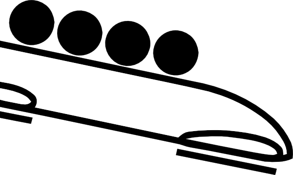Free Vector Olympic Sports Bobsleigh Pictogram Clip - Bobsleigh Pictogram (600x359)