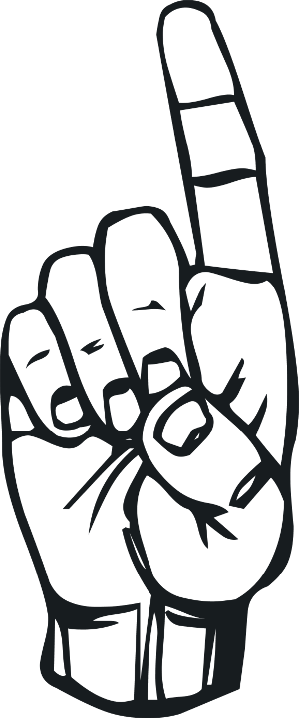Pointing Finger Pictures - D In Sign Language (600x1441)