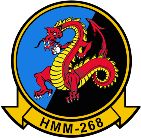 Usmc Hmm-268 Red Dragons Sticker - United States Marine Corps (480x480)