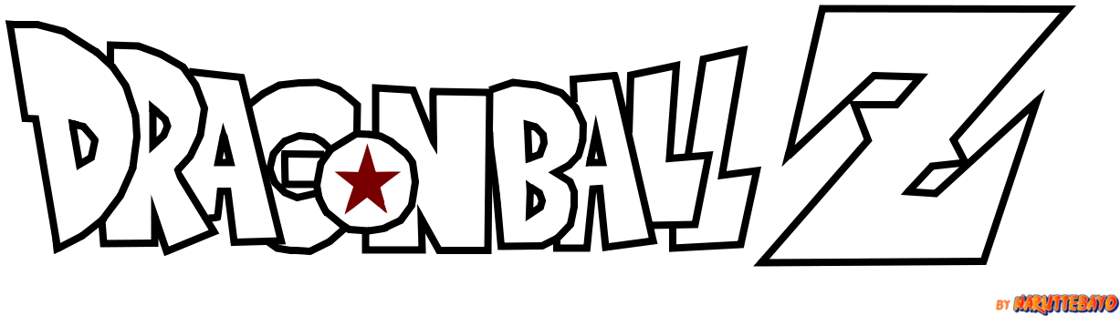 Dragon Ball Z Logo Lineart By Naruttebayo67 On Clipart - Dragon Ball Z Title (1282x415)