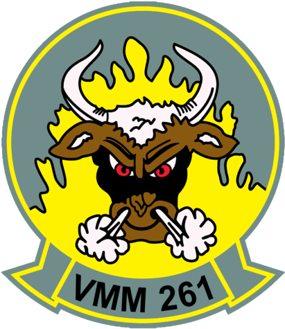 Usmc Vmm-261 Raging Bulls Sticker - Emblem (480x480)