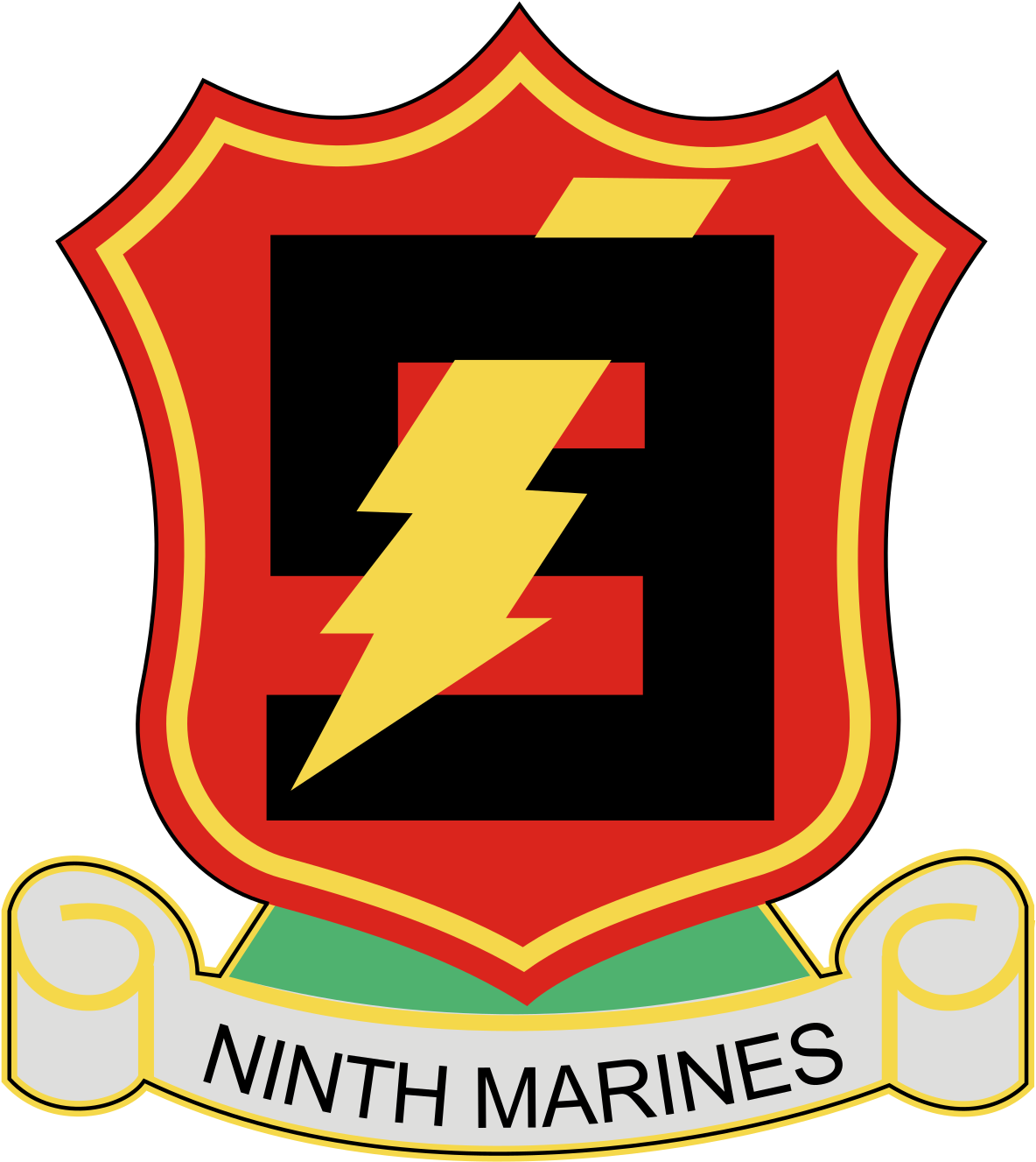 9th Marine Regiment Battalion Battalion Oval Sticker (1280x1421)