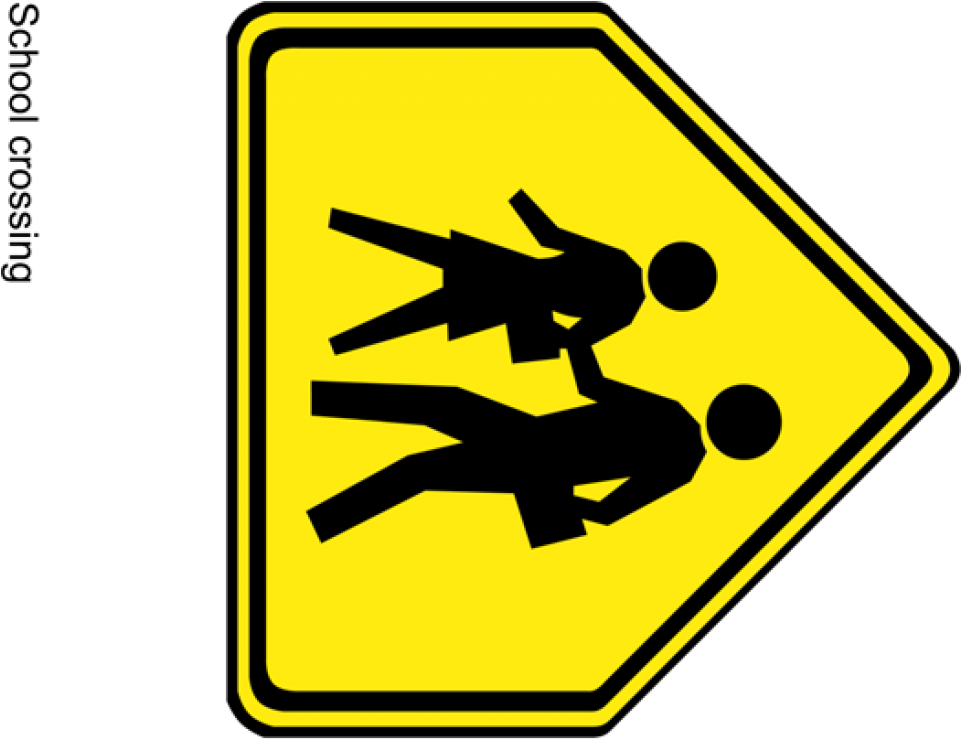 Leader Resource 3 Symbols - Lyle S1-1-30ha Traffic Sign, 30 X 30in, Bk/yel, Sym, (960x1509)