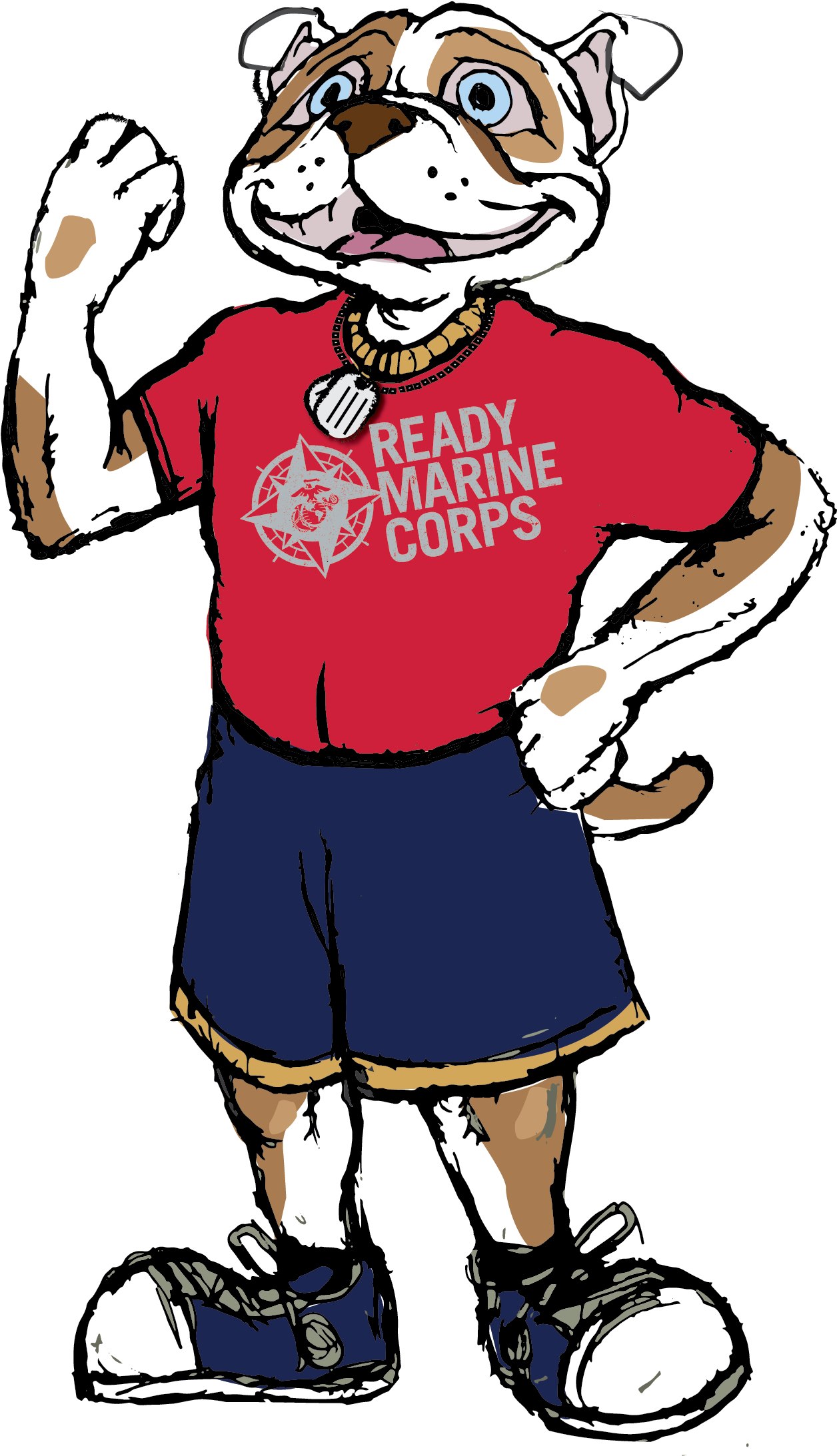The Ready Marine Corps Kids Mascot - United States Marine Corps (1396x2319)