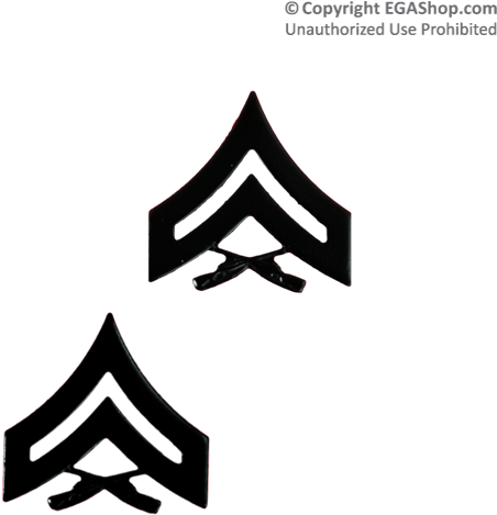 Chevron Marine Corps Corporal Black Metal Solid Brass - Marine Corps Corporal Chevron (600x600)