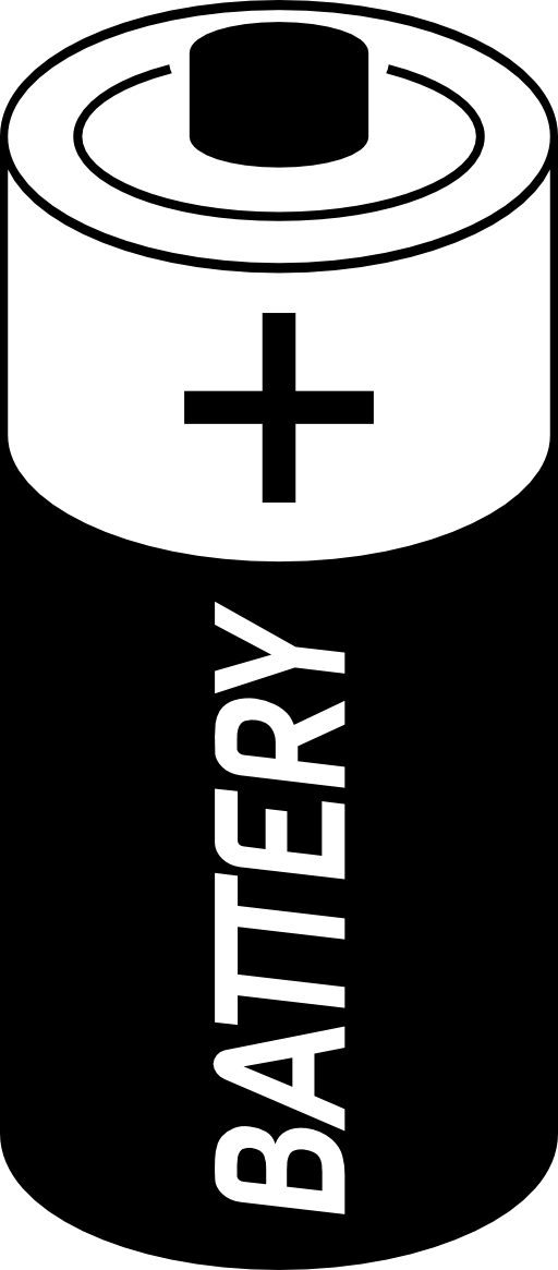 Clipart Battery 486e - Battery Black And White (512x1165)