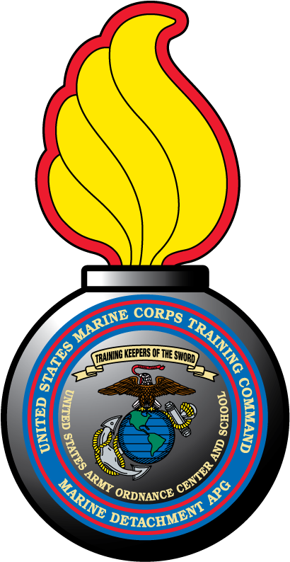 Usmc United State Marine Corp Training Command - Marine Corps Ordnance Patch (800x800)