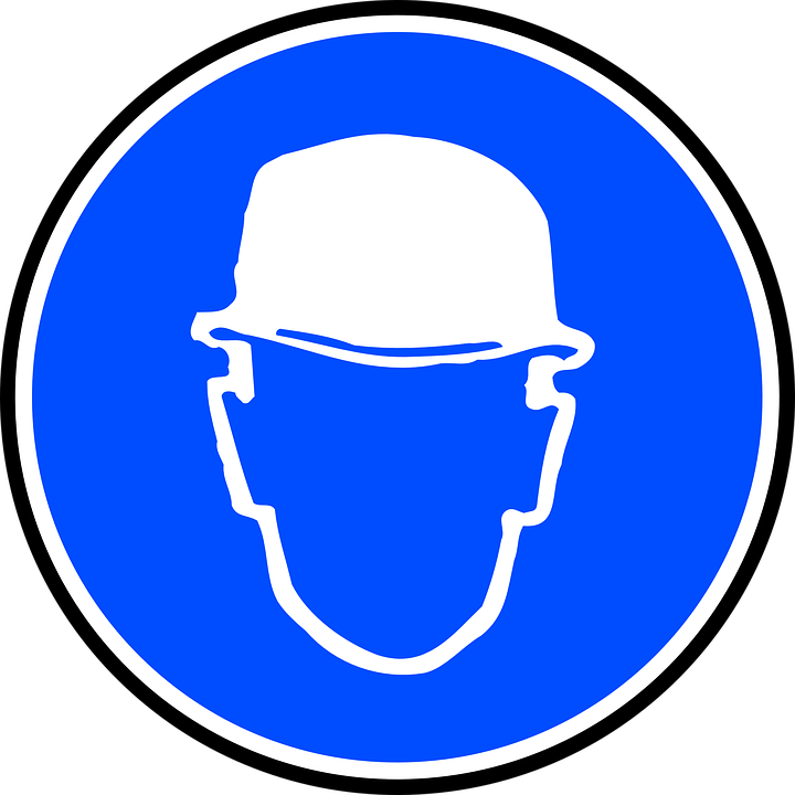 Head, Sign, Blue, Symbol, Silhouette, Safety, Signs - Ppe Symbols Hard Hat (720x720)