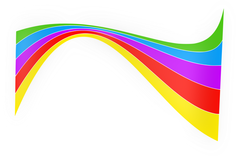 Shiny Rainbow Ribbon - Rainbow Ribbon Clipart (958x702)
