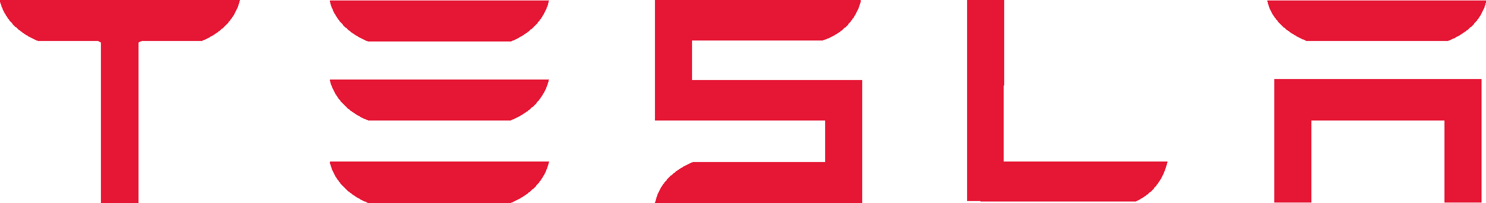 Smart Car, Electric Scooter, Hybrid Cars, Electric - Tesla Logo In Red (3004x411)