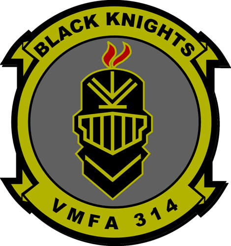 Marine Fighter Attack Squadron - Vmfa 314 Black Knights (470x501)