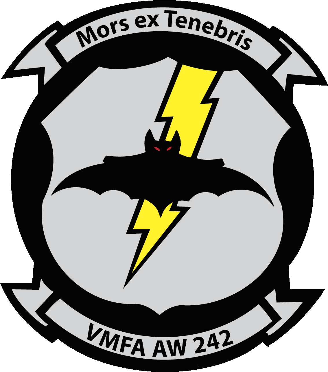 Marine All-weather Fighter Attack Squadron - Vmfa Aw )- 242 Bats (1133x1293)